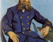 文森特 威廉 梵高 : 坐在藤椅上的约瑟夫鲁林